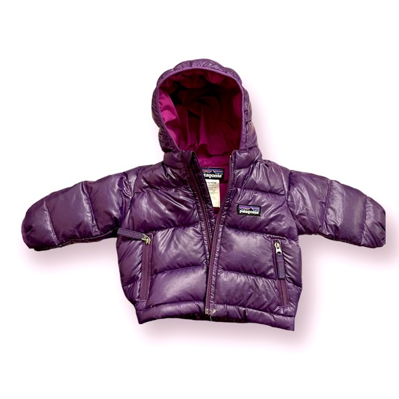 Patagonia Hi Loft Down Coat 3months Deep Purple - Picture 1 of 2